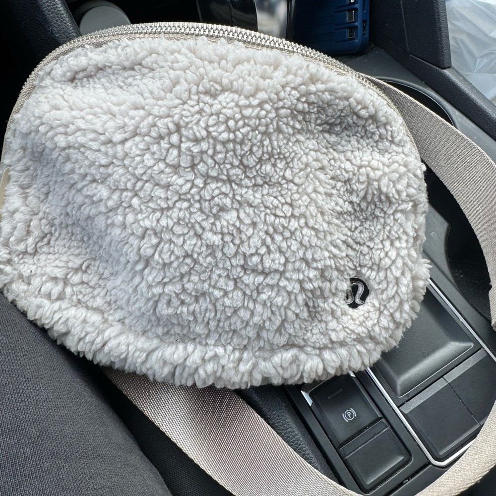 Lululemon Cream Sherpa Pouch